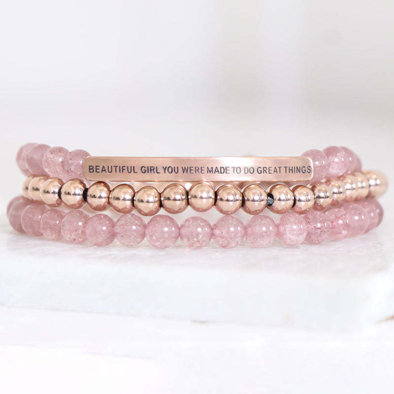 For Anyone - You Were Made To Do Great Things Girl Bead Lettering Bracelet-37bracelet