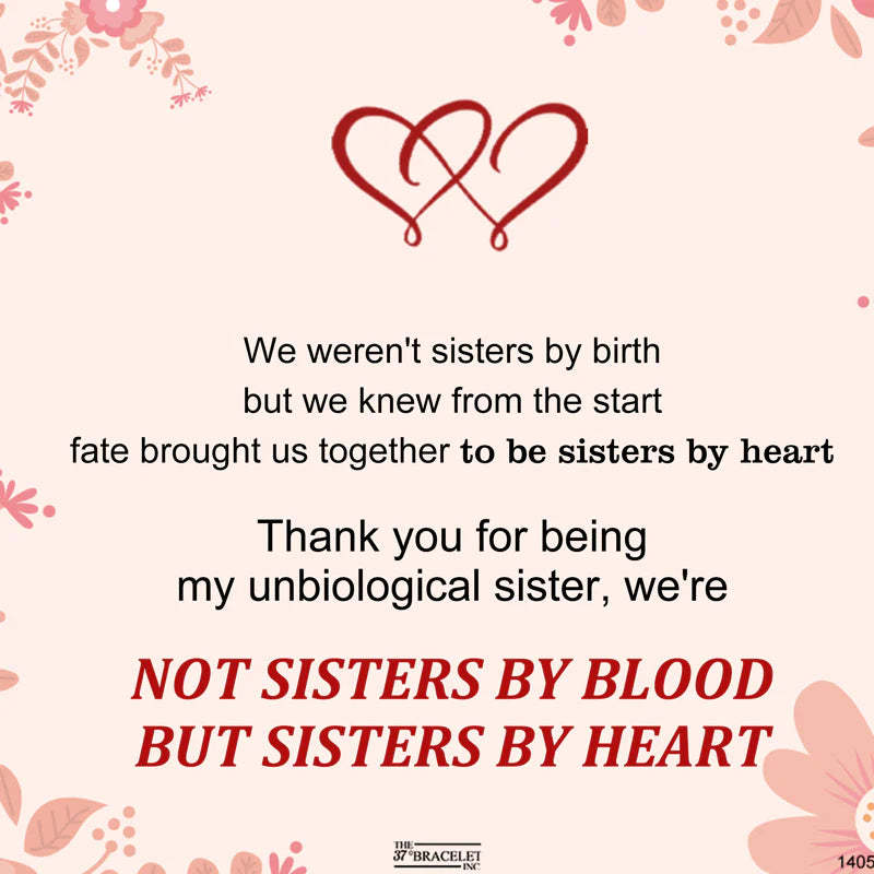For Friend - Not Sisters By Blood But Sisters By Heart Two Hearts Bracelet-37bracelet