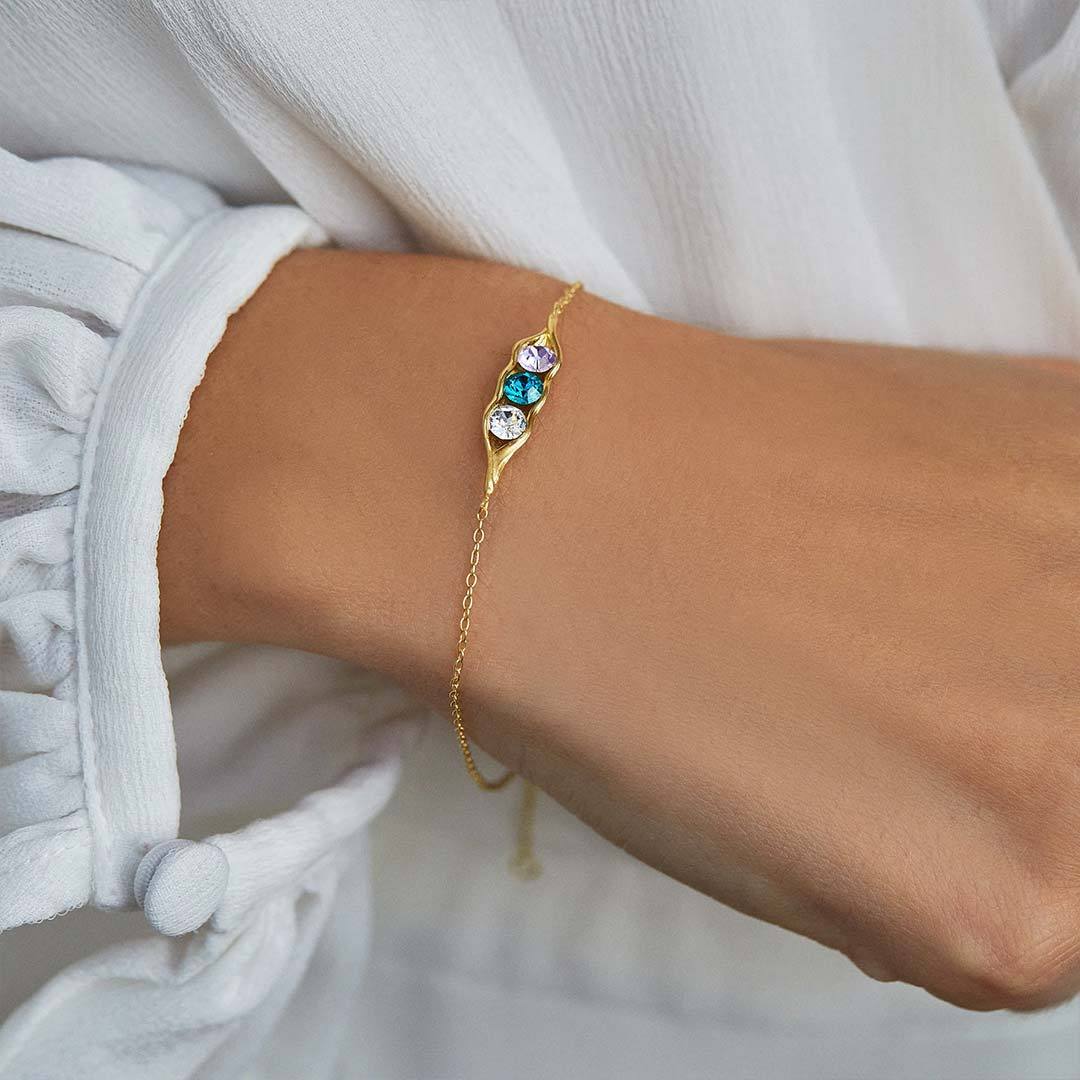 For Mother- Peanut Birthstone Custom Bracelet