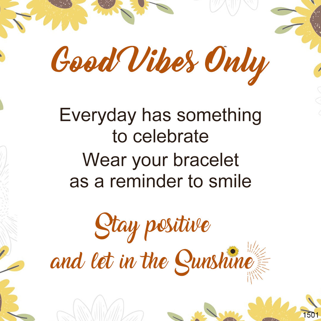 For Anyone - Stay Positive And Let In The Sunshine Sunflower Bracelet-37bracelet