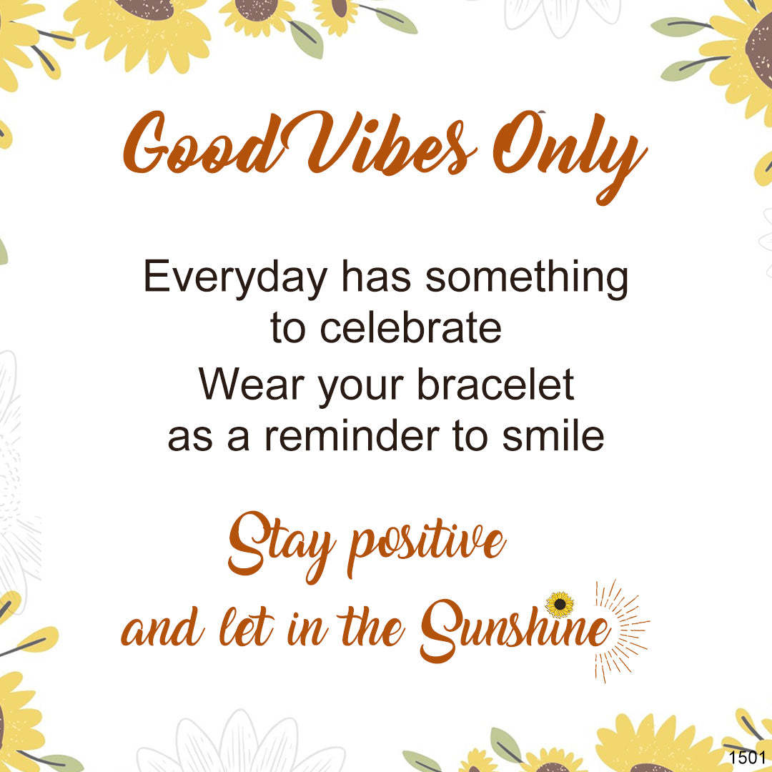 For Anyone - Stay Positive And Let In The Sunshine Sunflower Bracelet-37bracelet