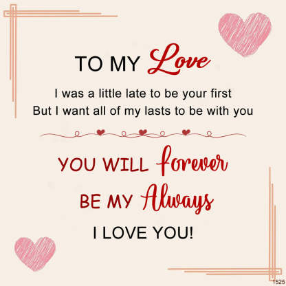 For Love - You Will Forever Be My Always Infinity Bracelet