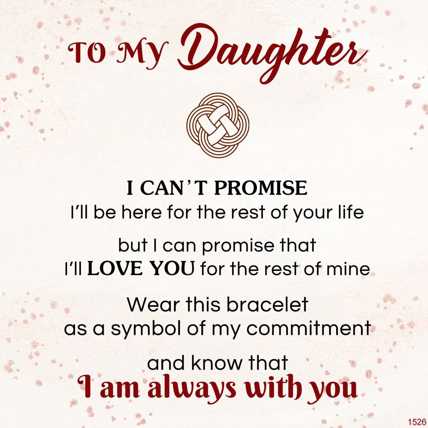 For Daughter - I Am Always With You Diamond Knot Bracelet-37bracelet