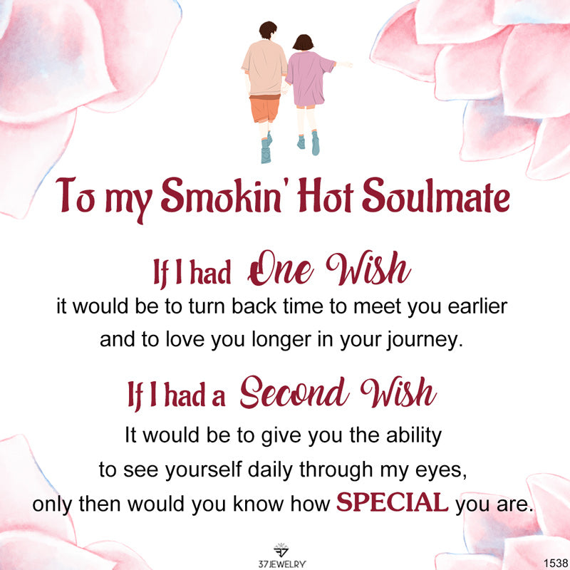 For Love - To My Smokin' Hot Soulmate Double Heart Diamond Bracelet