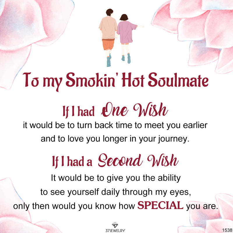 For Love - To My Smokin' Hot Soulmate Double Heart Diamond Bracelet
