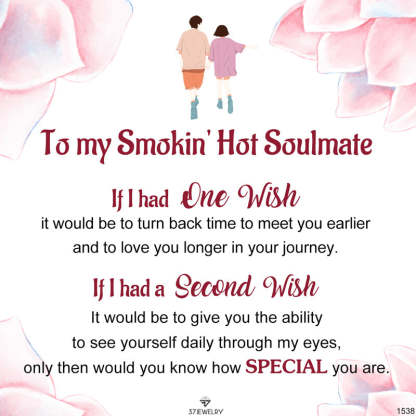 For Love - To My Smokin' Hot Soulmate Double Heart Diamond Bracelet