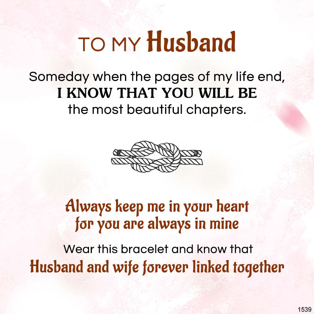 For Husband - Husband And Wife Forever Linked Together Knot Bracelet-37bracelet
