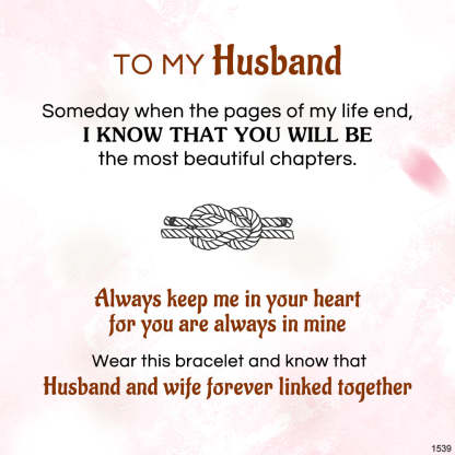 For Husband - Husband And Wife Forever Linked Together Knot Bracelet-37bracelet