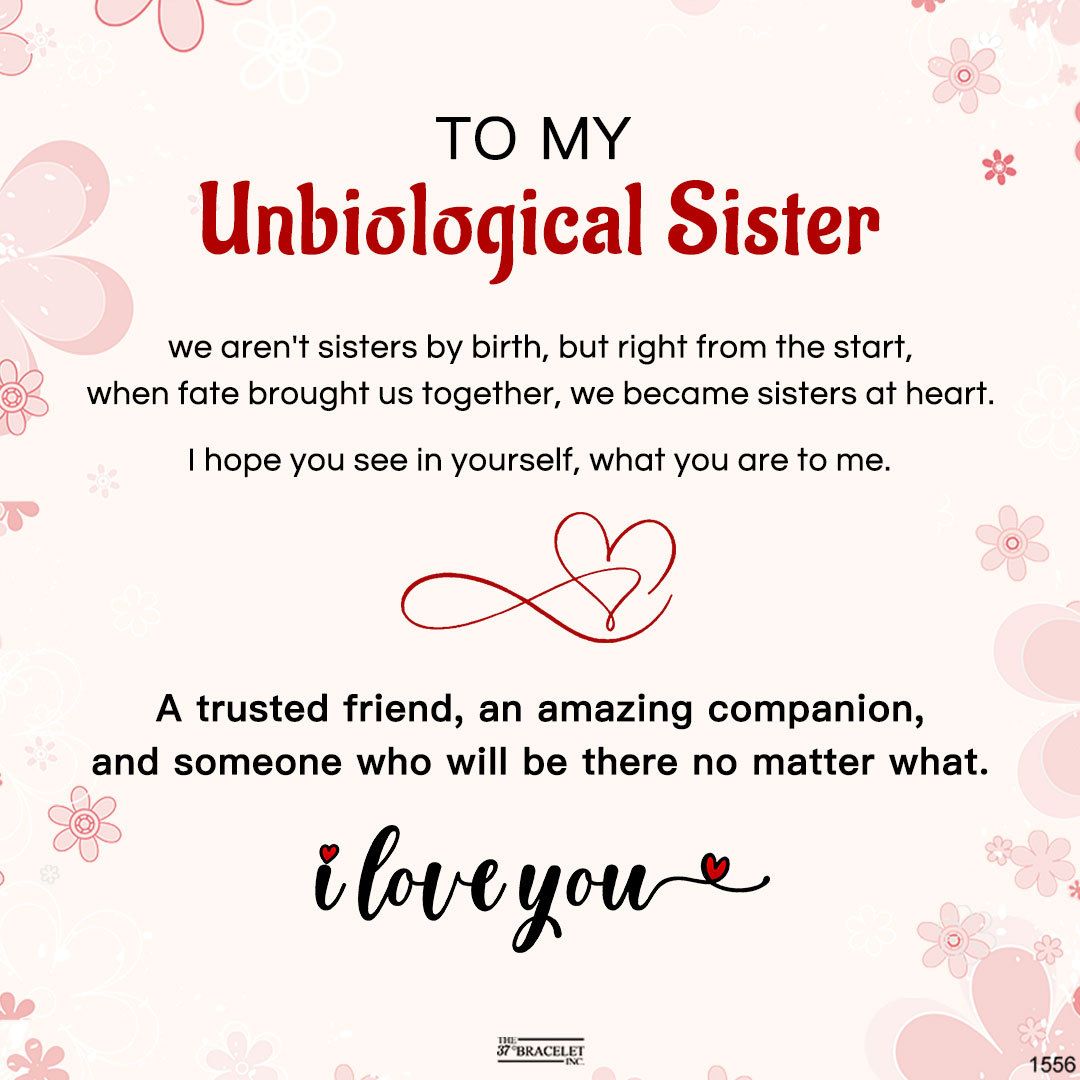 For Friend - Customized with Birthstone Unbiological Sister Double Heart Bracelet
