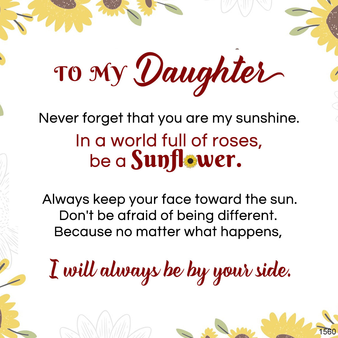 For Daughter - I Will Always Be By Your Side Sunflower Bracelet-37bracelet