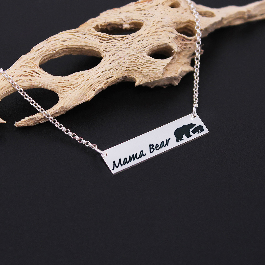 For Mother - You Are The Best Mama Bear In The World Mama Bear Necklace