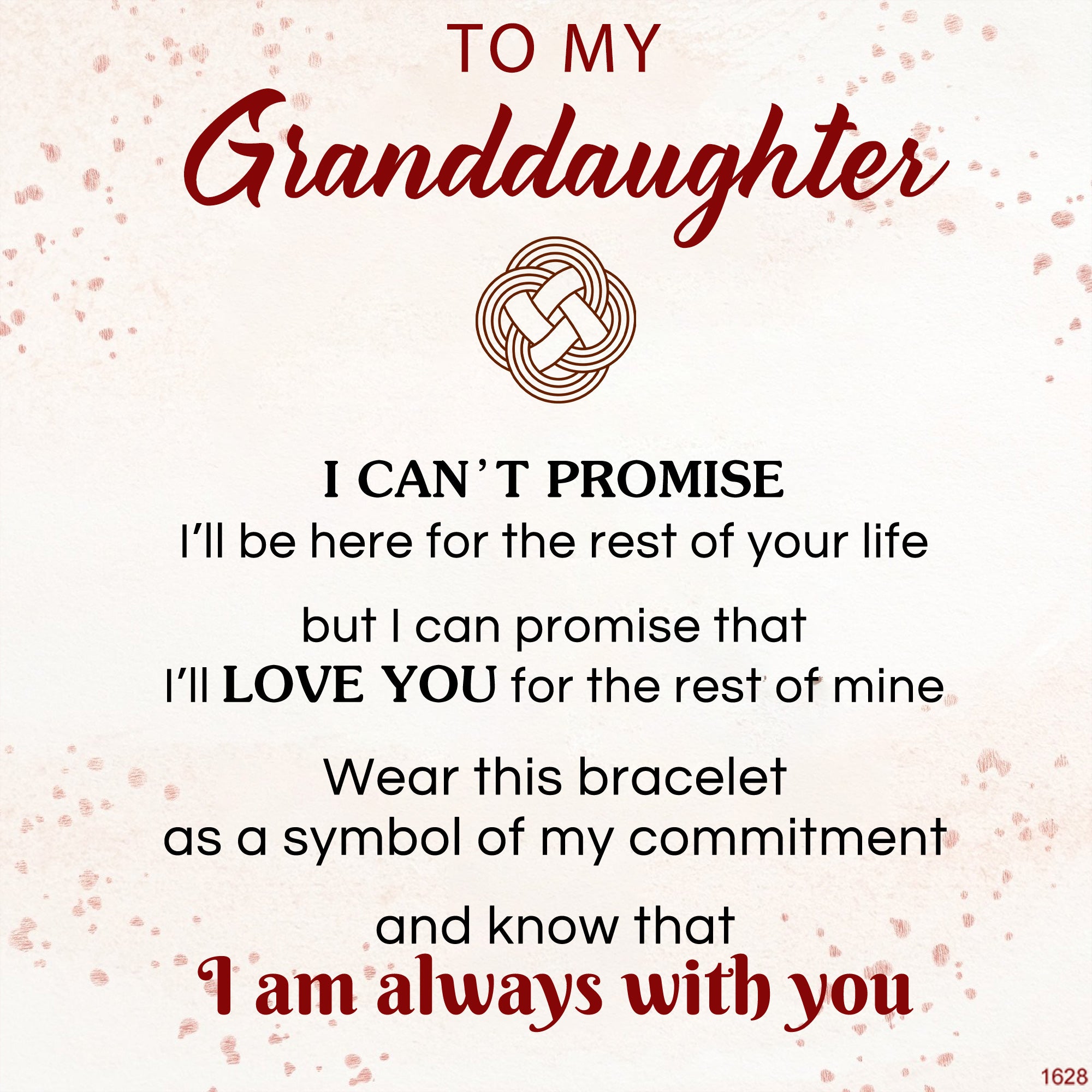 For Granddaughter - I Am Always With You Diamond Knot Bracelet-37bracelet