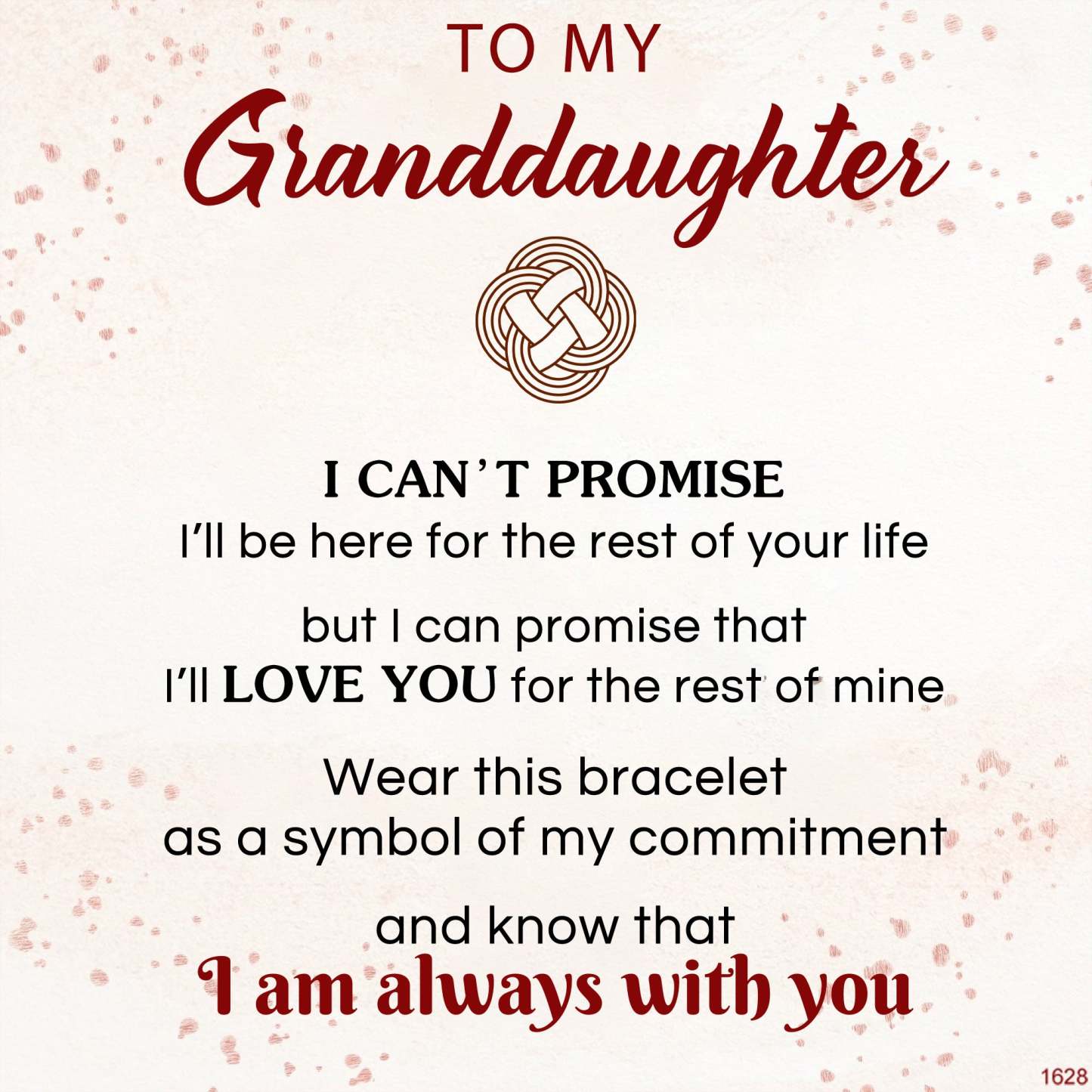 For Granddaughter - I Am Always With You Diamond Knot Bracelet-37bracelet
