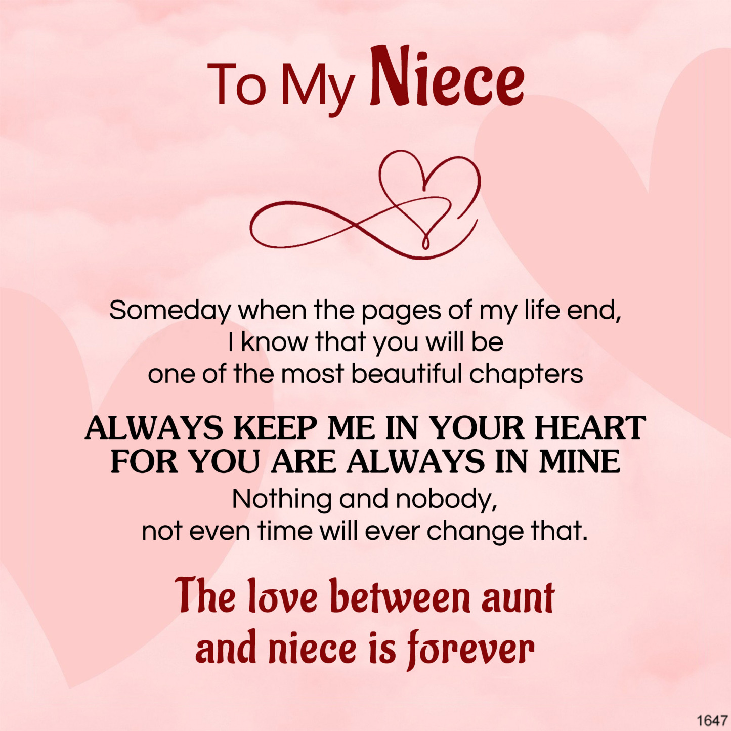 For Niece - The Love Between Aunt And Niece Is Forever Infinity Bracelet