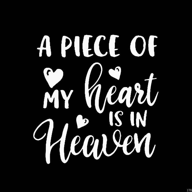 For Memorial - A Piece Of My Heart Lives In Heaven Heart Wings Bracelet
