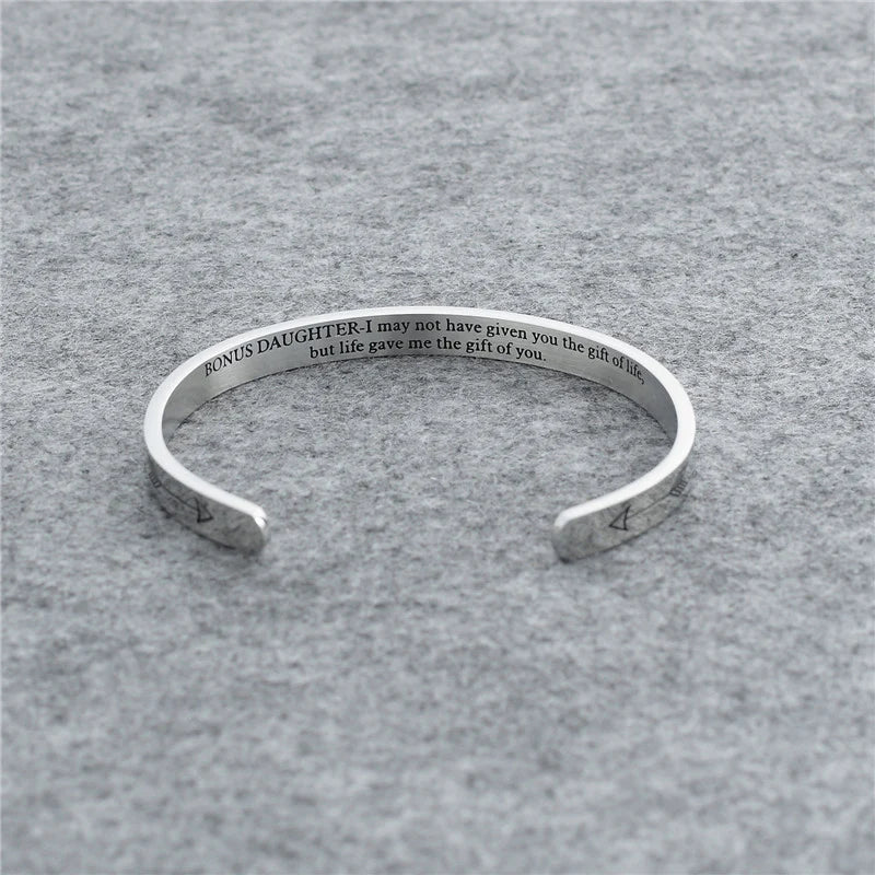 For Bonus Daughter - I Didn't Give You The Gift Of Life Life Gave Me The Gift Of You Bracelet-37bracelet