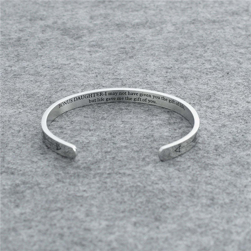 For Bonus Daughter - I Didn't Give You The Gift Of Life Life Gave Me The Gift Of You Bracelet-37bracelet