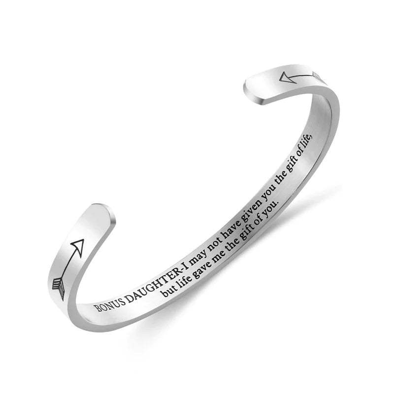 For Bonus Daughter - I Didn't Give You The Gift Of Life Life Gave Me The Gift Of You Bracelet-37bracelet
