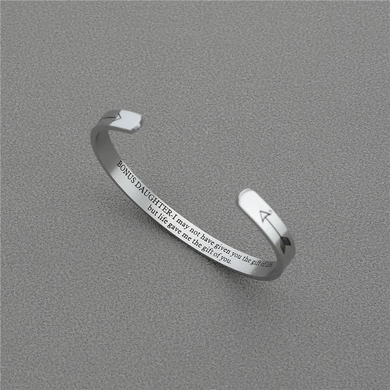 For Bonus Daughter - I Didn't Give You The Gift Of Life Life Gave Me The Gift Of You Bracelet-37bracelet