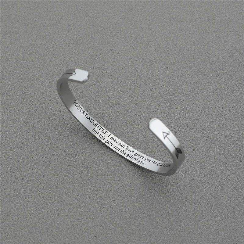 For Bonus Daughter - I Didn't Give You The Gift Of Life Life Gave Me The Gift Of You Bracelet-37bracelet