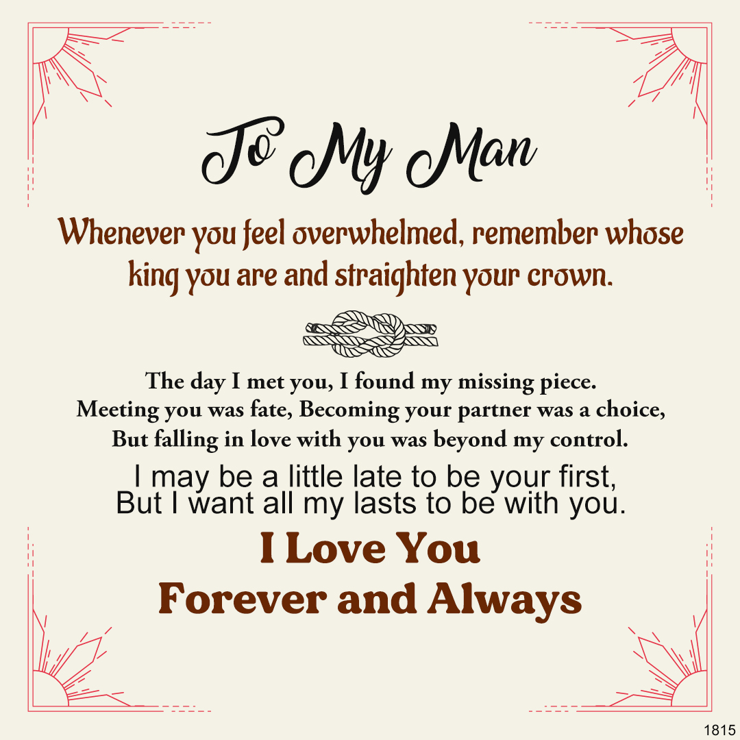 For Husband - I Love You Forever and Always Knot Bracelet