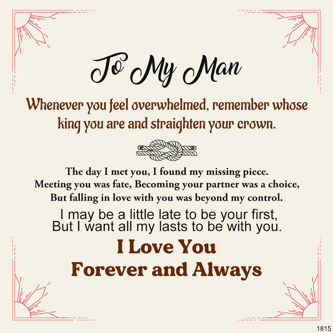 For Husband - I Love You Forever and Always Knot Bracelet