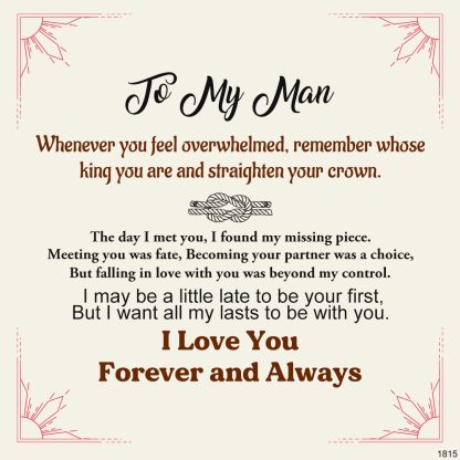 For Husband - I Love You Forever and Always Knot Bracelet