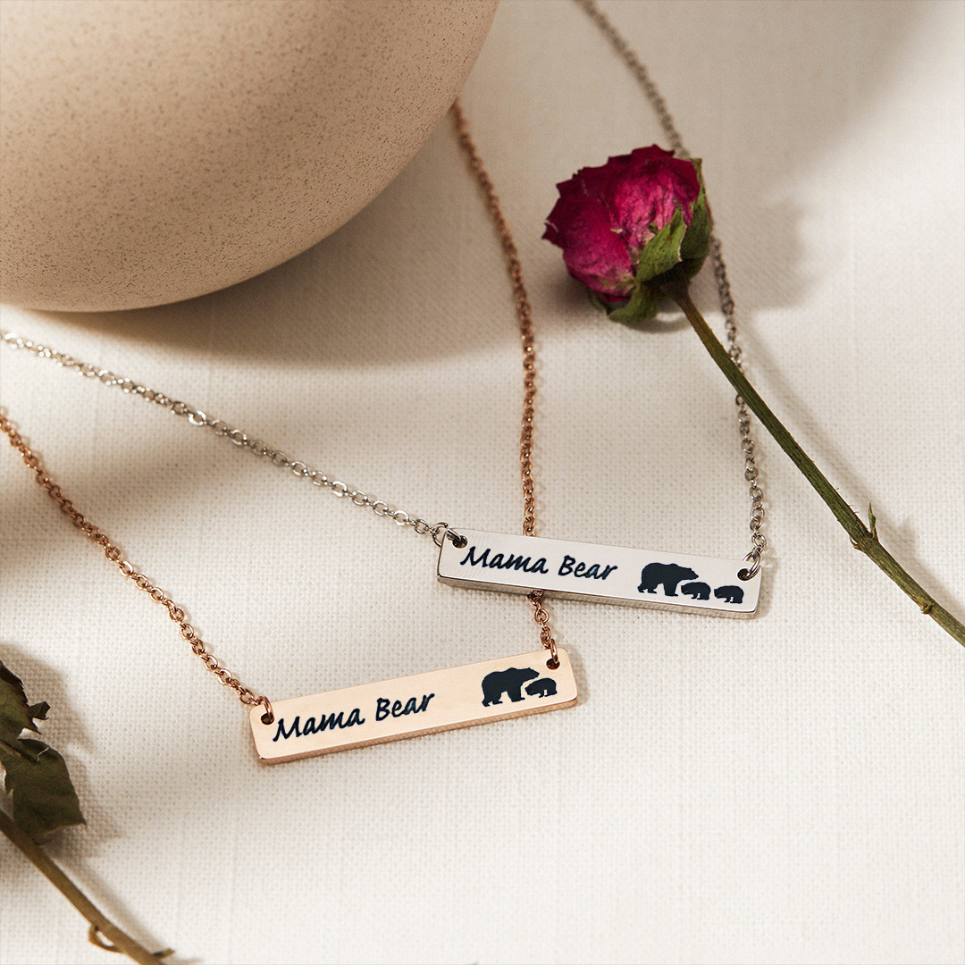 For Mother - You Are The Best Mama Bear In The World Mama Bear Necklace
