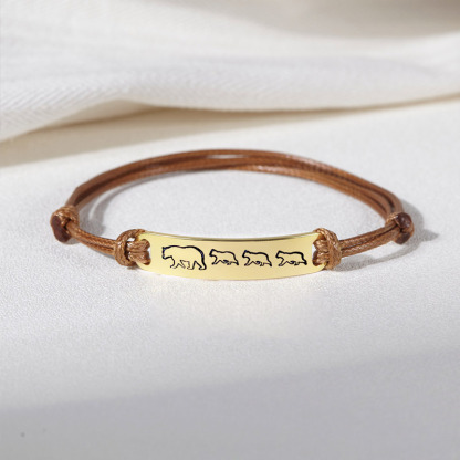 For Mother - To The Best Mama Bear In The World Mama Bear Custom Bracelet