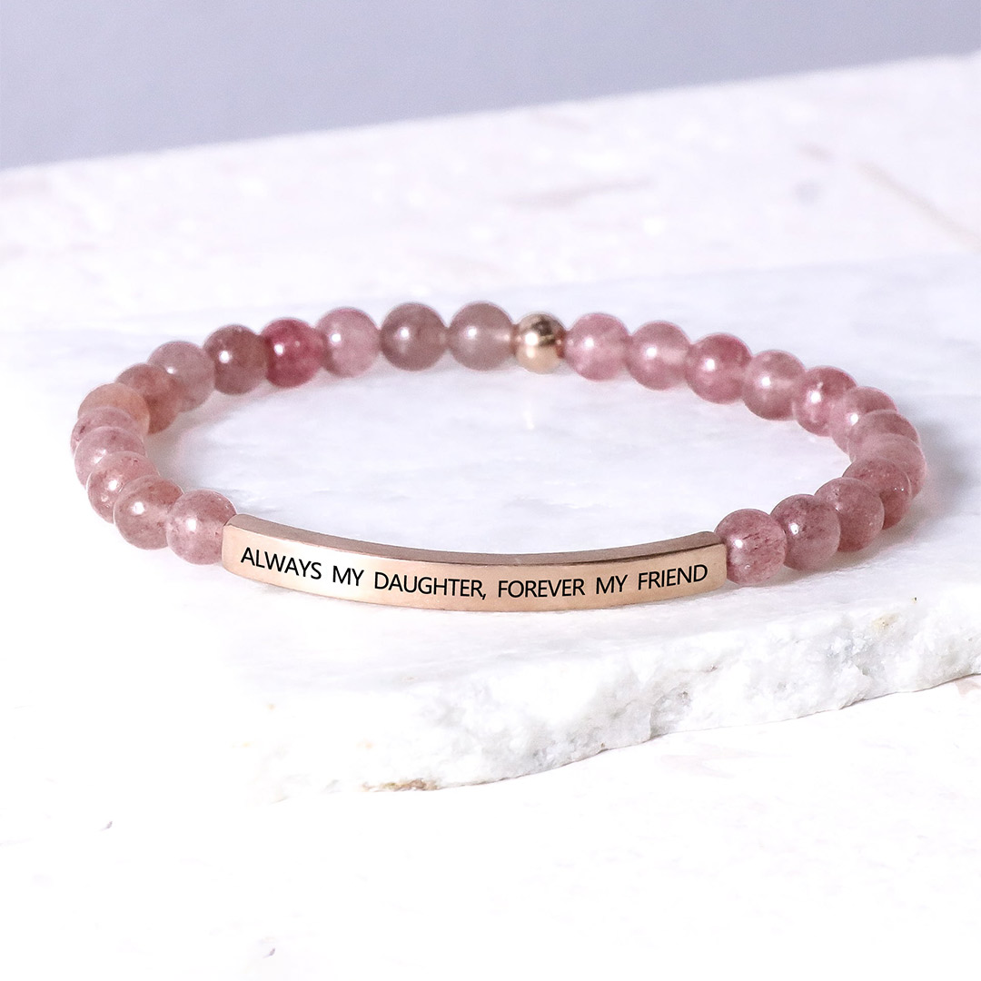 For Daughter - Always My Daughter, Forever My Friend Bead Lettering Bracelet
