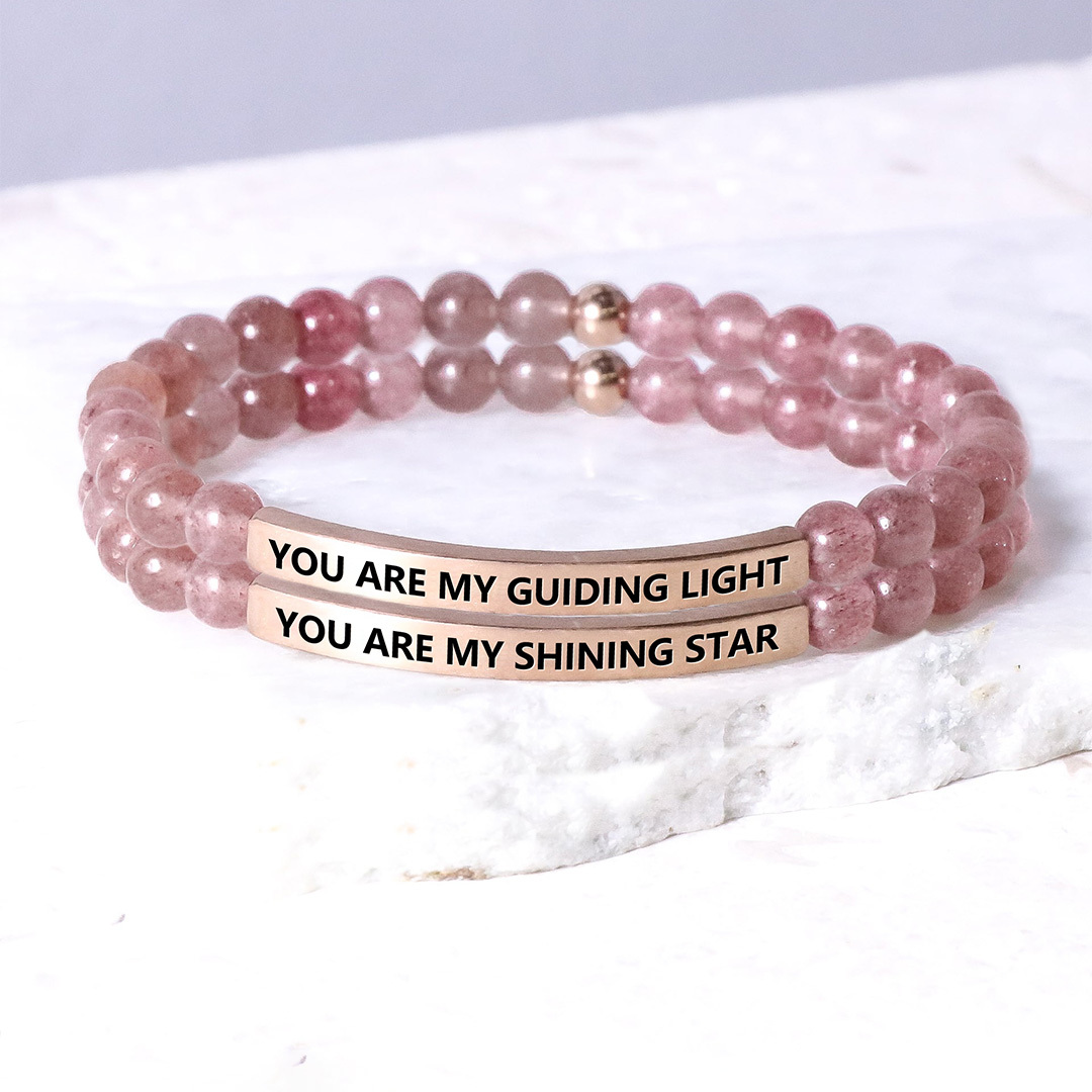 For Mother/Daughter - You Are My Guiding Light Bead Lettering Bracelet