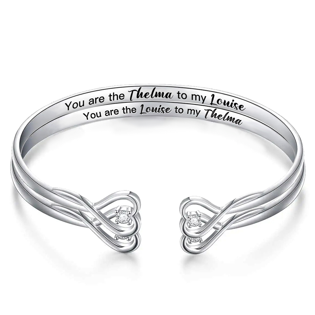 For Friend - You Are The Thelma To My Louise Double Heart Bracelet