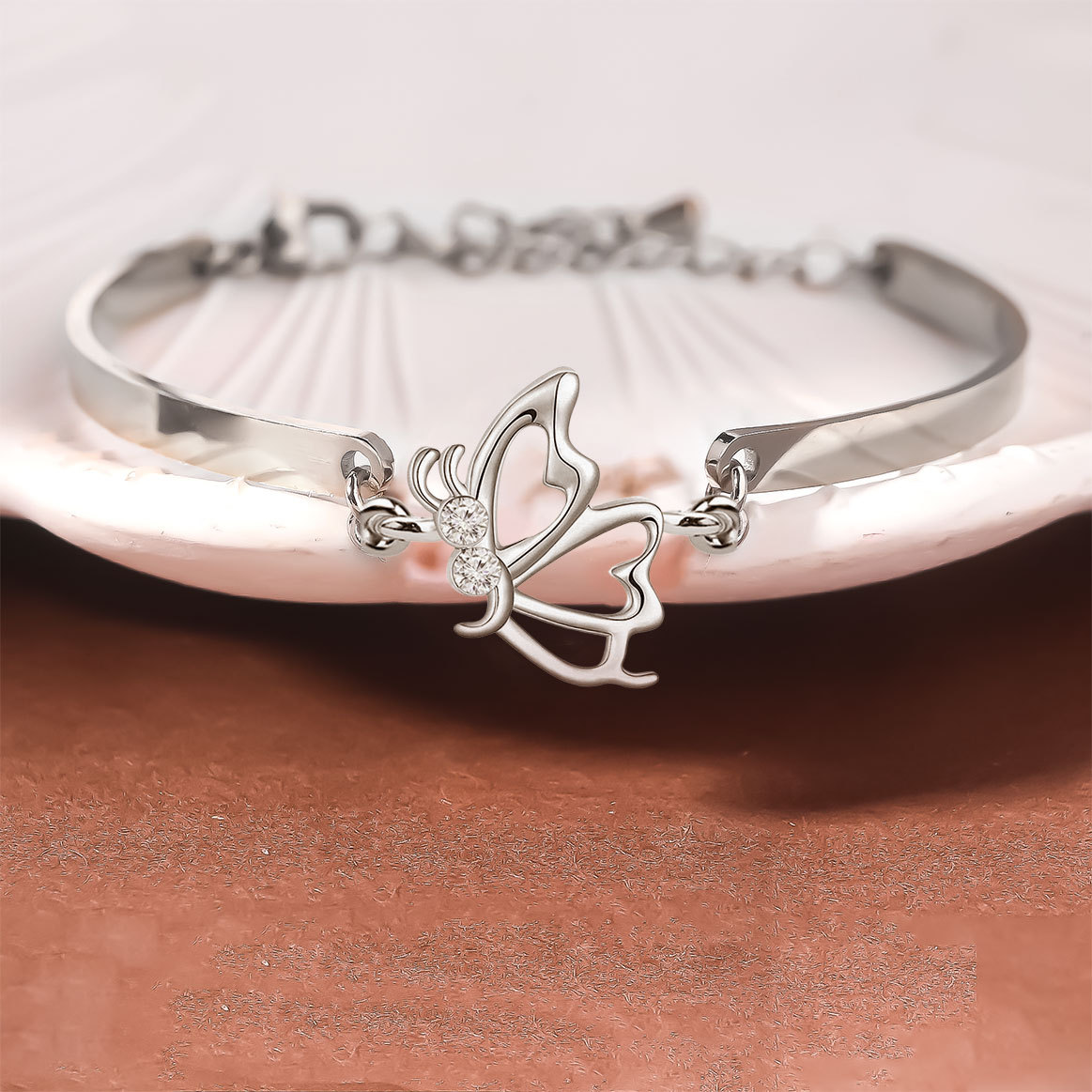 Your Story Isn't Over Yet Semicolon Butterfly Bracelet