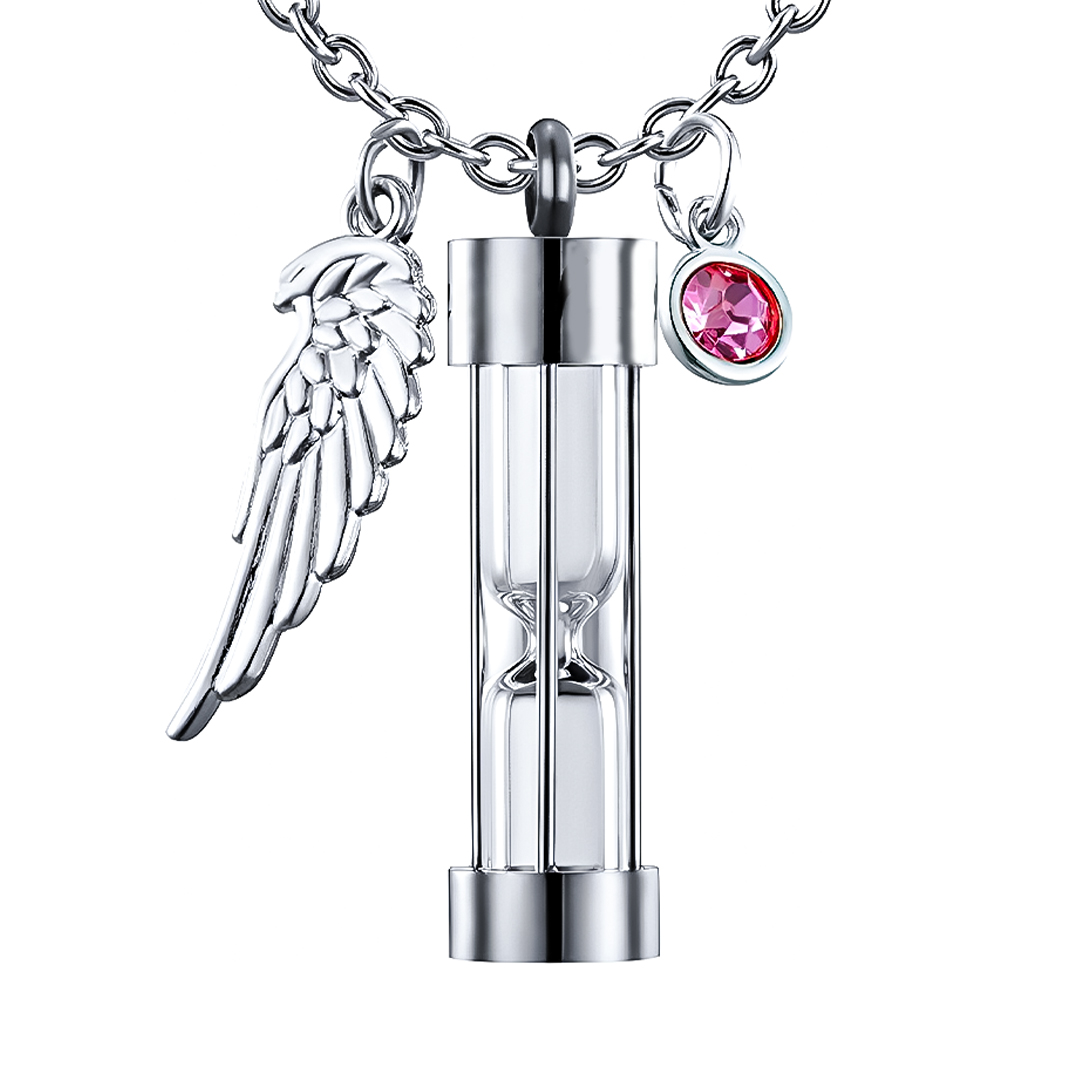 For Father - Until We Meet Again Birthstone Wing Urn Necklace