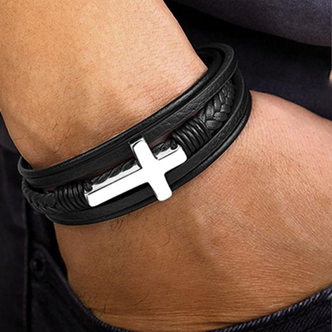 For Love - You are the One I Want to Be with Cross Braided Bracelet