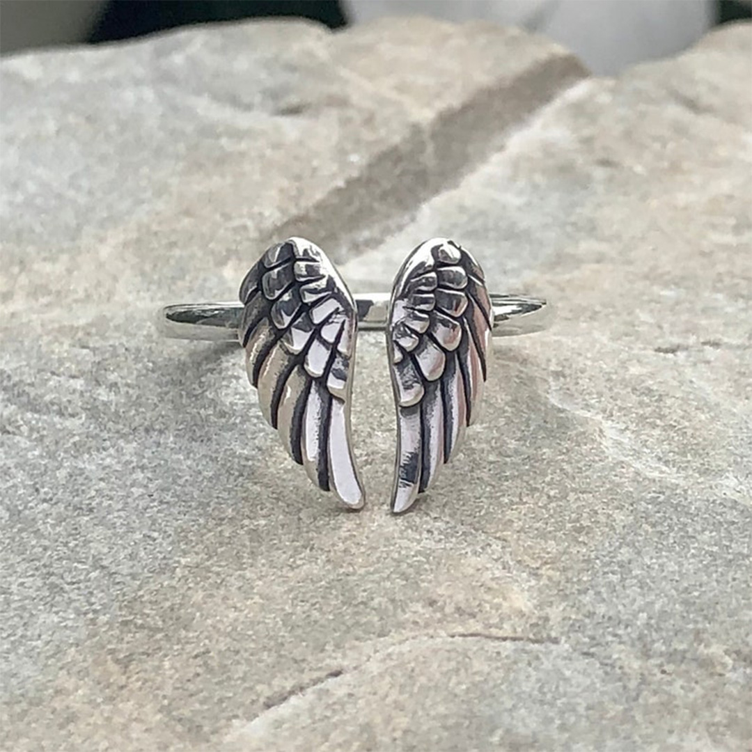 For Memorial - You are Love Beyond Words Angel's Wing Ring