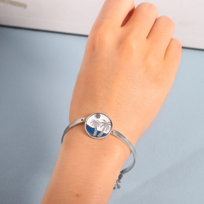 For Anyone - You Need To Slow Down And Breathe Palm Tree Bracelet-37bracelet