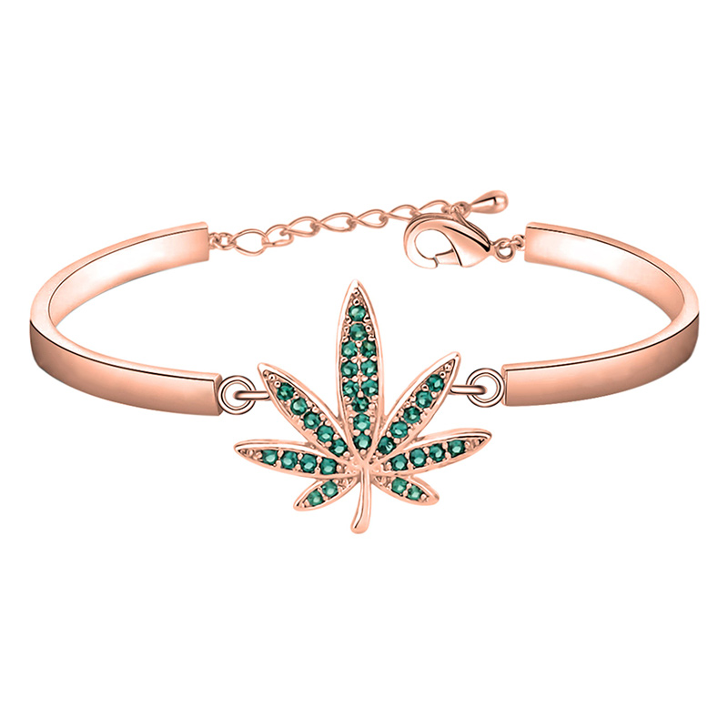 For Anyone - Slow Down And Breathe Seven Leaf  Bracelet