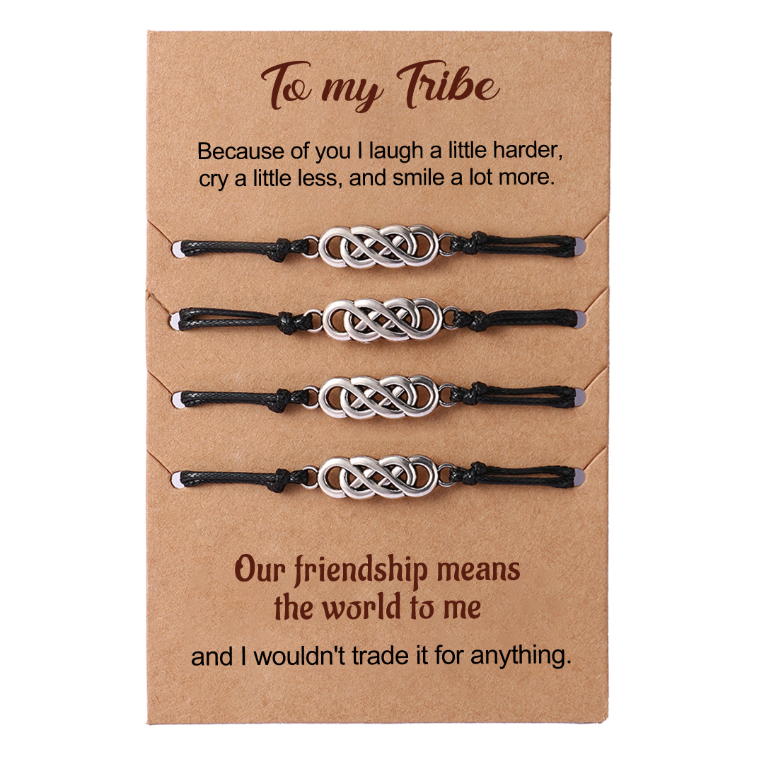 For Friend -  Our Friendship Means The World To Me Braided Bracelet