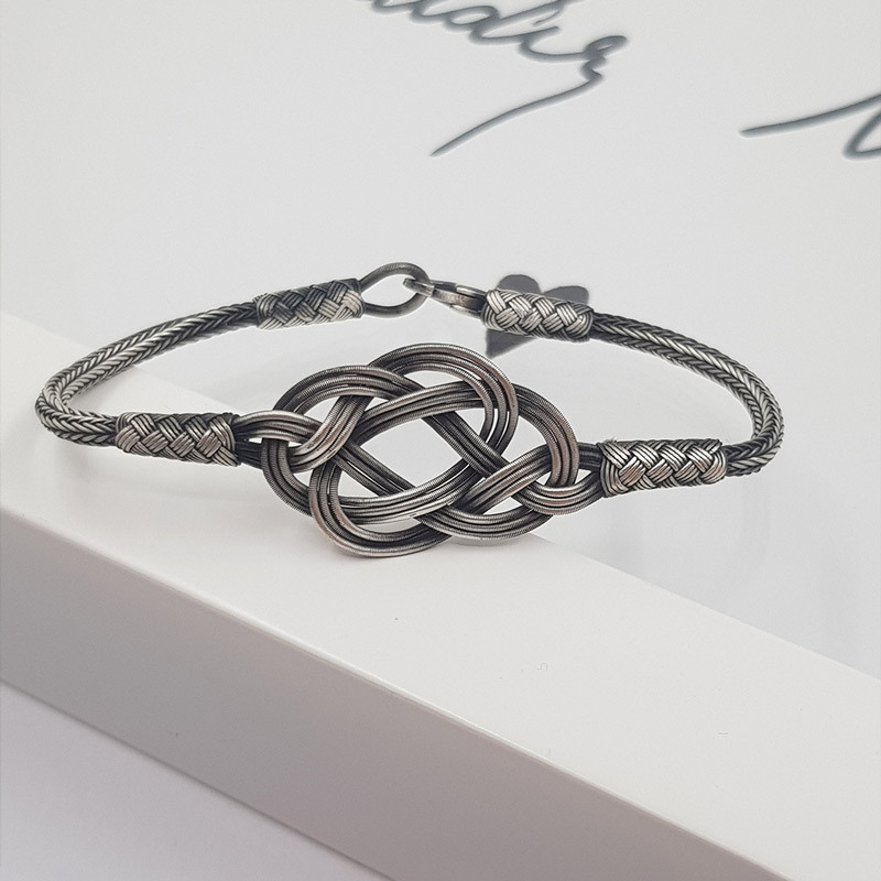 For Love -  I Love You Until Infinity Runs Out Celtic Knot Braided Bracelet