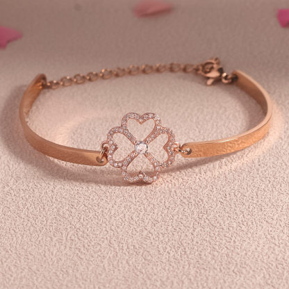For Friend - I Feel So Lucky To Have You In My Life Four-Leaf Clover Bracelet