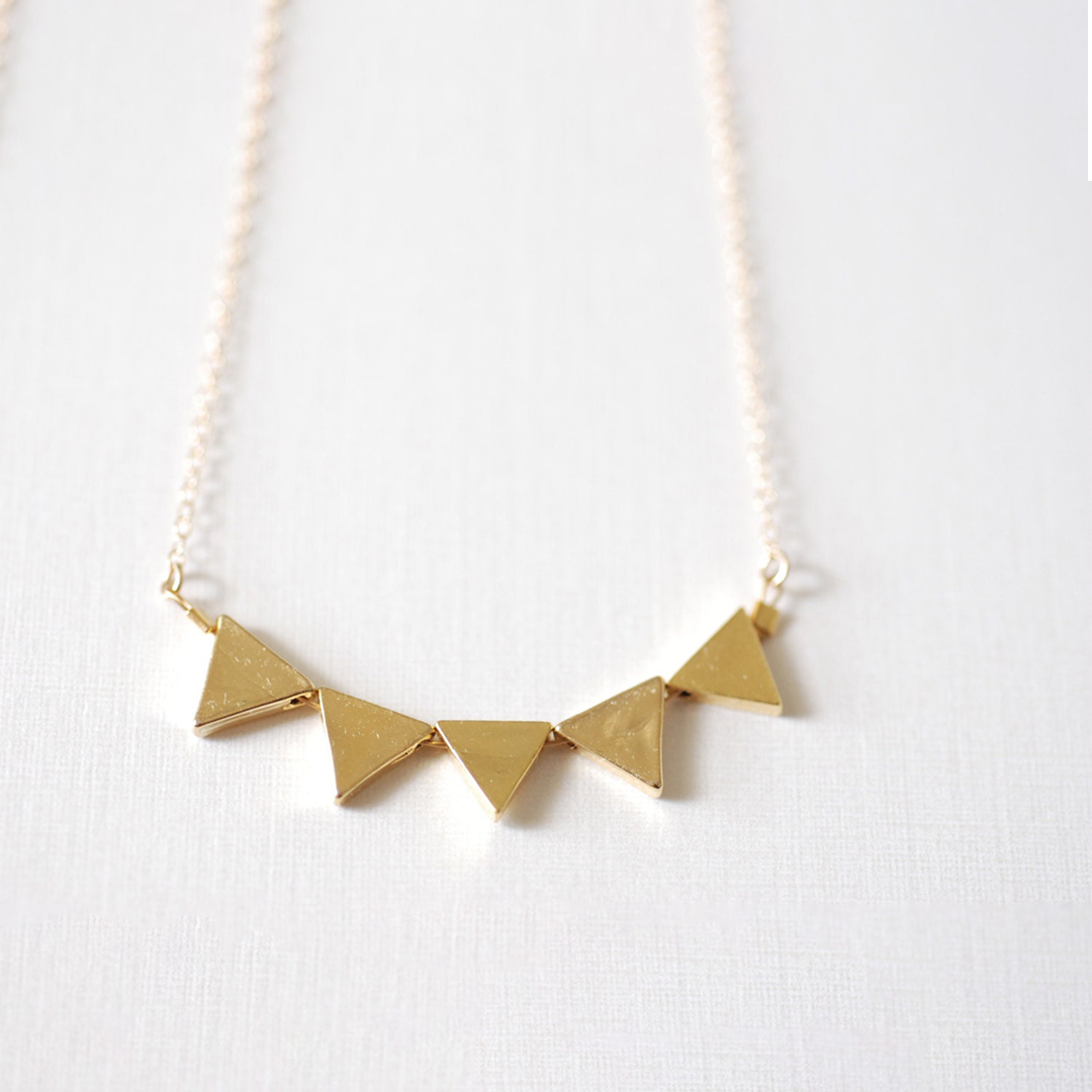 For Friend - Our Friendship Means The World To Me Triangle Necklace