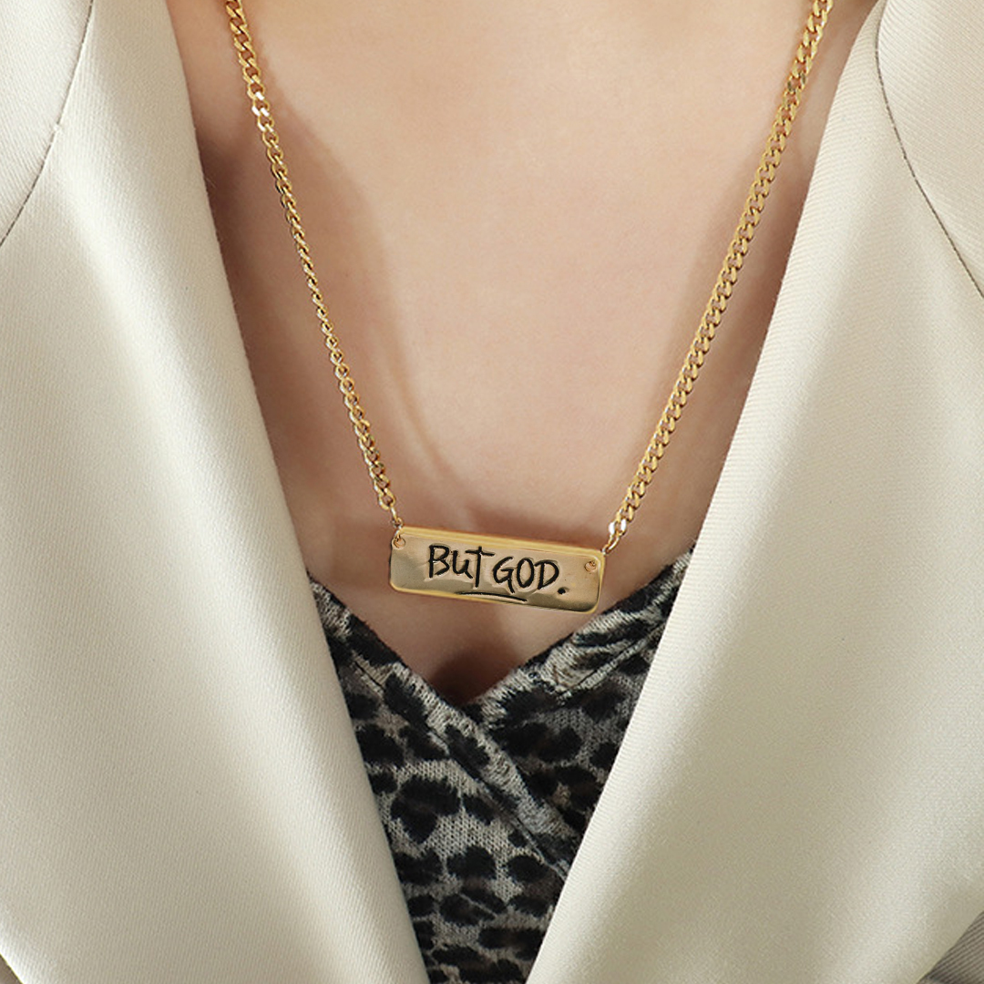 For Faith - So If It's Not Good, It's Not The End But God Bar Necklace