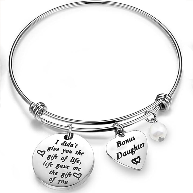 For Bounds Daughter - Marriage Made You Famliy Love Made You My Daughter Heart Bangle