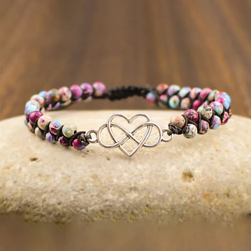 For Granddaughter - Never Forget How Much I Love You Beads Bracelet