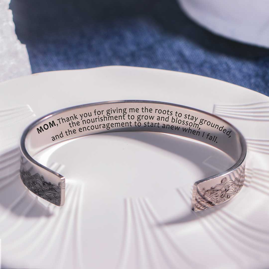 Mom Thank You For Giving Me The Roots To Stay Grounded Bracelet