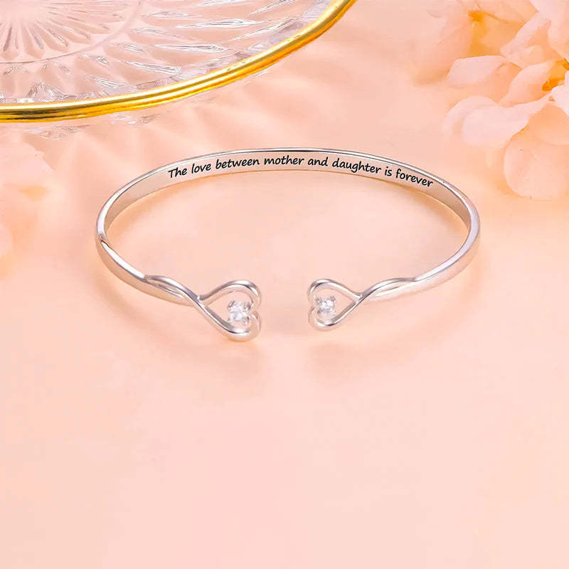 The Love Between Mother And Daughter Is Forever Heart Bracelet-37bracelet