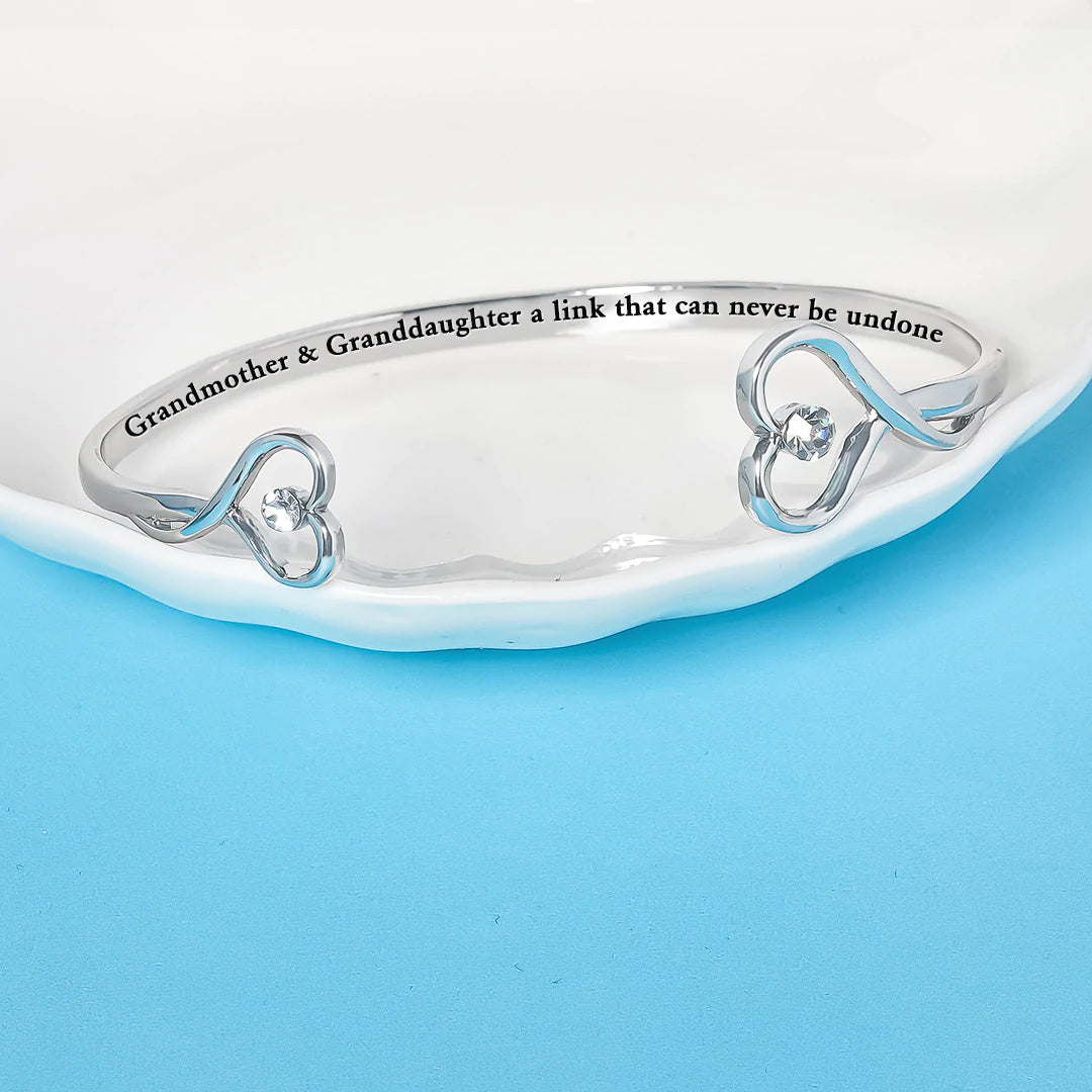 For Granddaughter - Grandmother & Granddaughter A link that can never be undone Two Hearts Bracelet-37bracelet