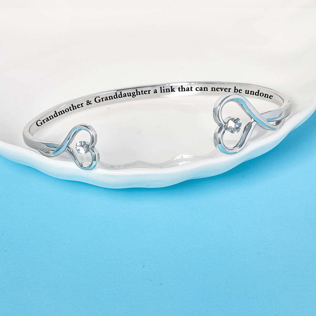 For Granddaughter - Grandmother & Granddaughter A link that can never be undone Two Hearts Bracelet-37bracelet