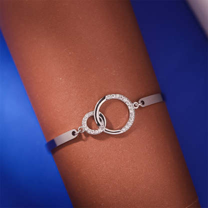 For Friend - NOT SISTERS BY BLOOD BUT SISTERS BY HEART Circle Bracelet-37bracelet